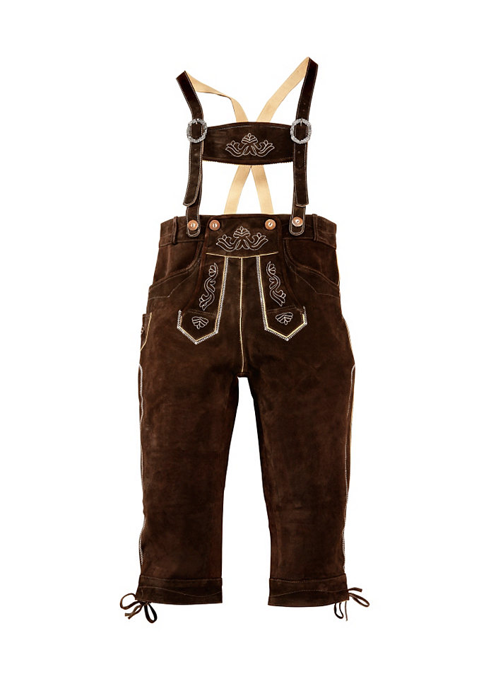 Kožené kalhoty, s tradiční výšivkou, Country Line