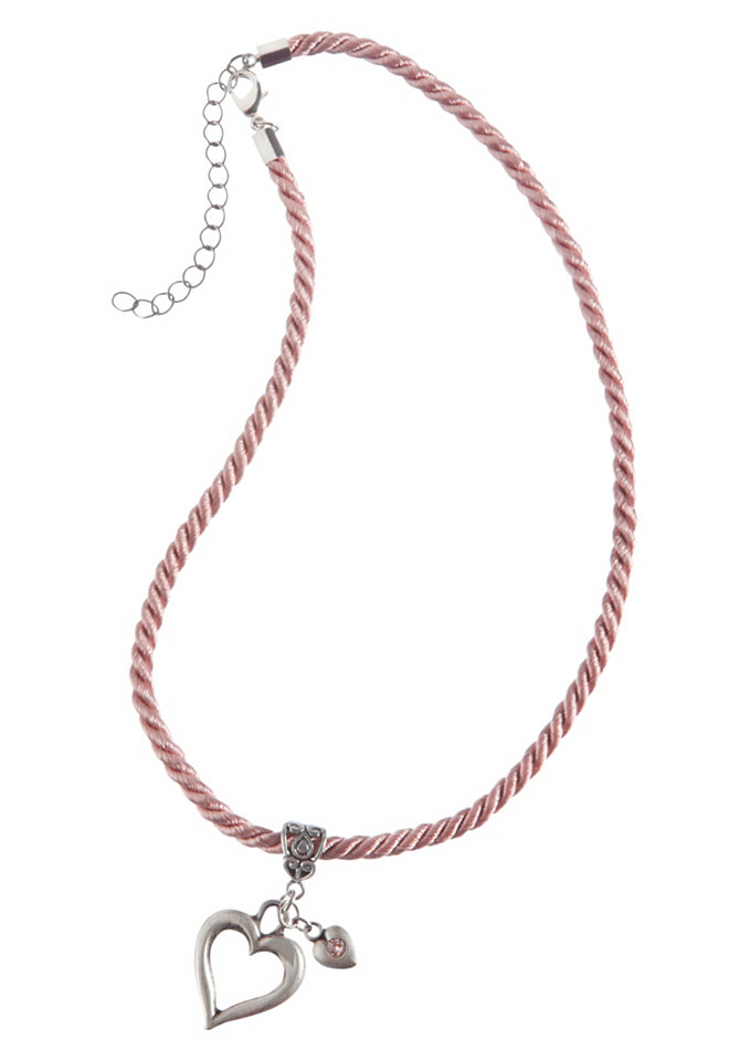 Dámský krojový náhrdelník s přívěskem ve tvaru srdce, Lusana