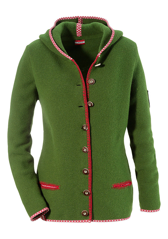 Dámský krojový svetr s kapucí, Almgwand