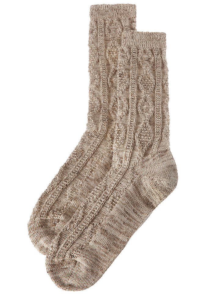 Lusana Dětské ponožky s pleteným vzorem