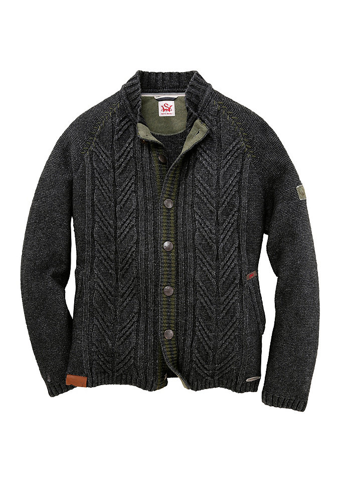 Spieth & Wensky Krojový pánský svetr s tradičním pleteným vzorem
