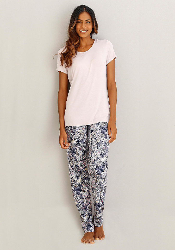 CALIDA Pyžamové kalhoty s kašmírovým vzorem