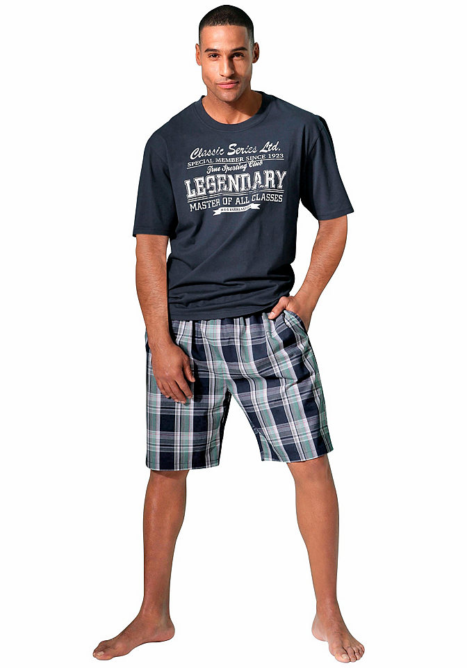 H.I.S Pyžamo krátké, kostkované kalhoty