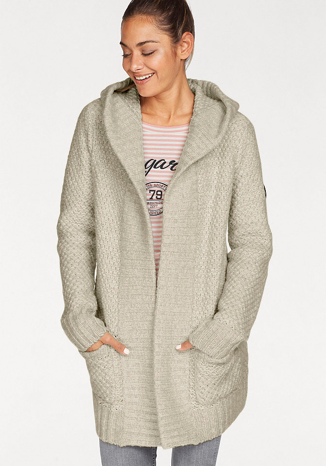 KangaROOS Pletený svetr s kapucí