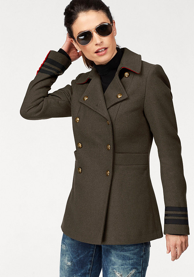 Laura Scott Dlouhá bunda ve vojenském stylu