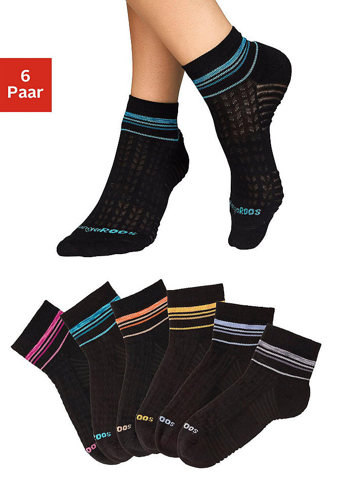 Kangaroos Krátké ponožky, pruhovaný design (6 párů)