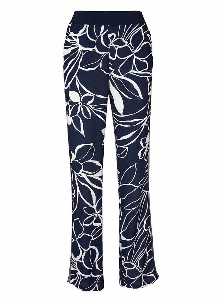 ASHLEY BROOKE by Heine Vzorované kalhoty s květinovým designem