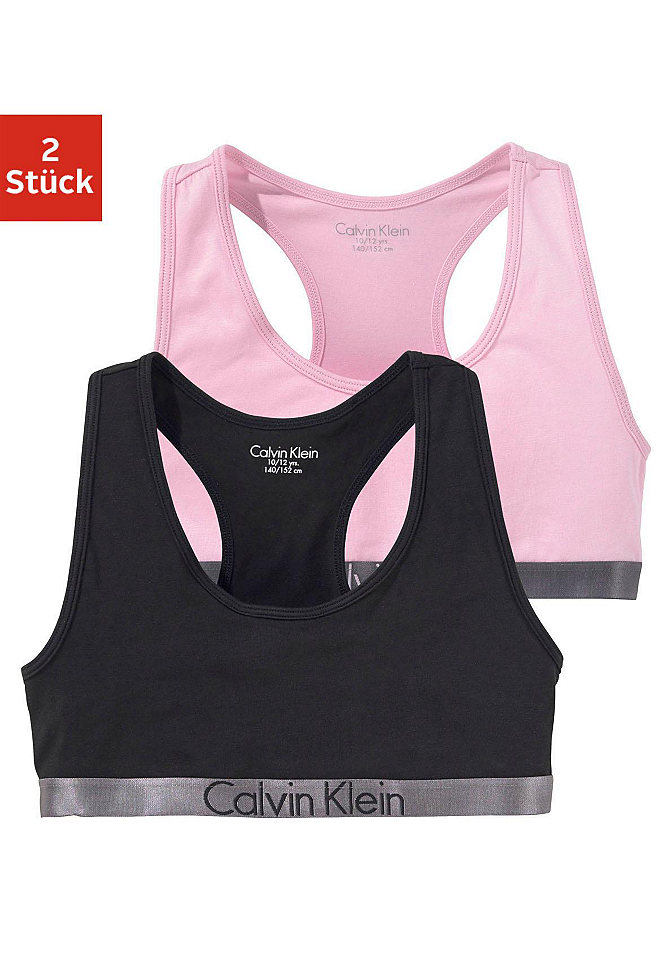 Calvin Klein Dívčí krátký top po 2 ks »Customized Stretch«