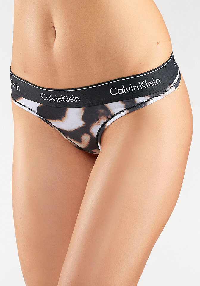 Calvin Klein Tanga, celoplošný zvířecí potisk