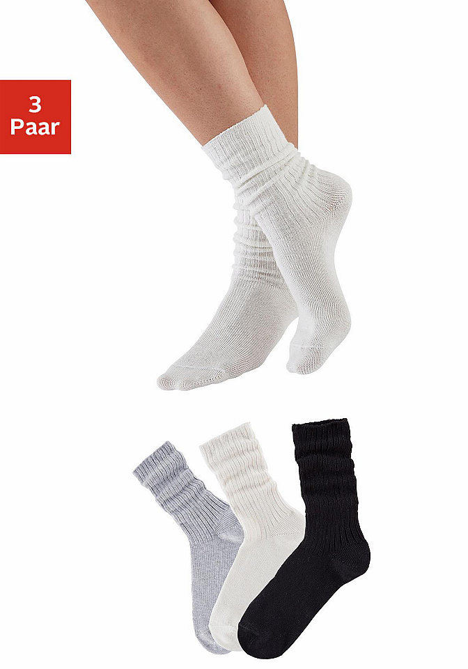 Vroubkované ponožky (3 páry)