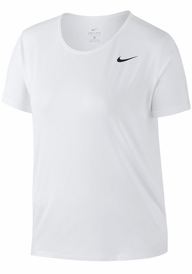 Nike Sportovní tričko »W NP TOP SS ALL OVER MESH EXT PLUS SIZE«